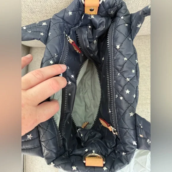 EEUC MZ Wallace Dawn with Silver Stars Mini Metro Tote Deluxe - Picture 4 of 11